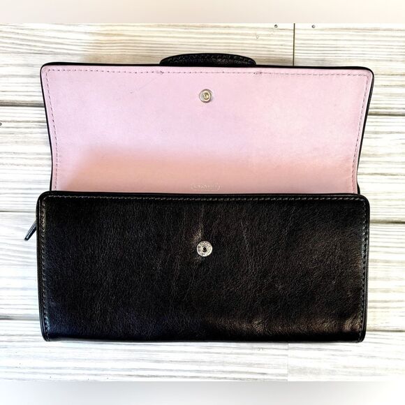 032-Coach:F15513 Ashley Black Pebbled Leather Satchel Carryall & Wallet Set - Picture 12 of 15